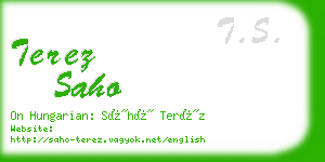 terez saho business card